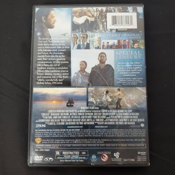 Cloud Atlas (2012 Film) Sci-fi/Drama, Movie [DVD] - Picture 3 of 3